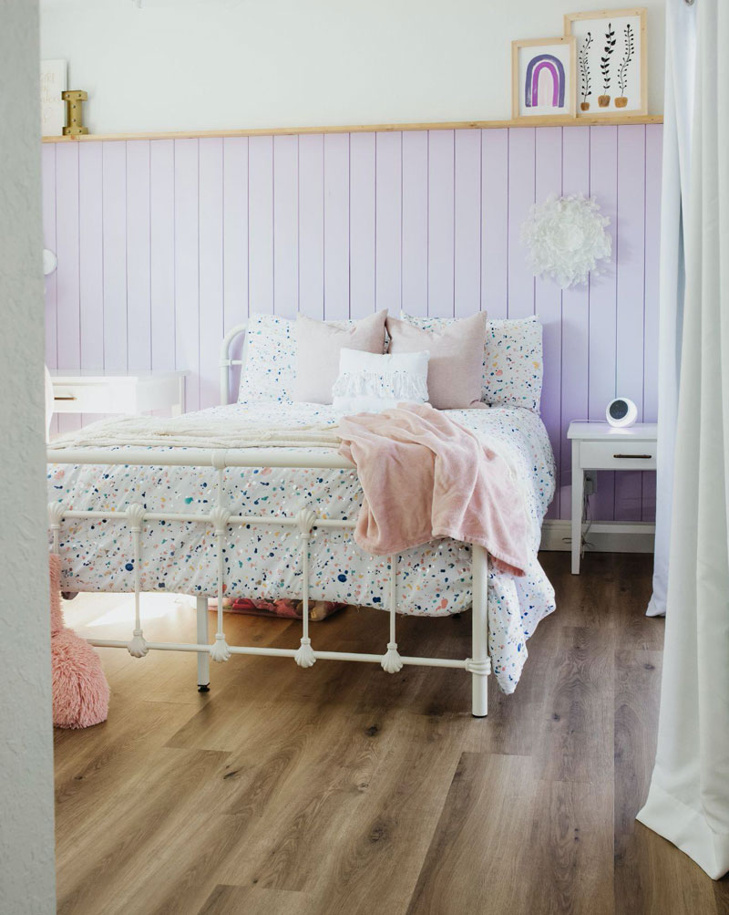 Honey Oak LVP for Child’s Bedroom